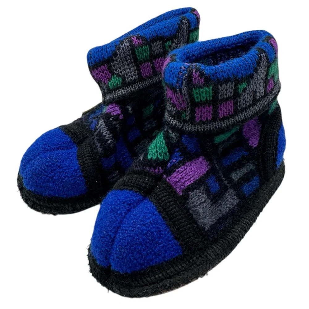 Wesenjak - Vintage - Made in Austria Boiled Wool Toddler Booties - Size 24/ US 8